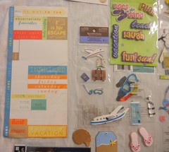 Lot of Vacation Theme Stickers for Scrapbooking, Journal & Greeting Card Making