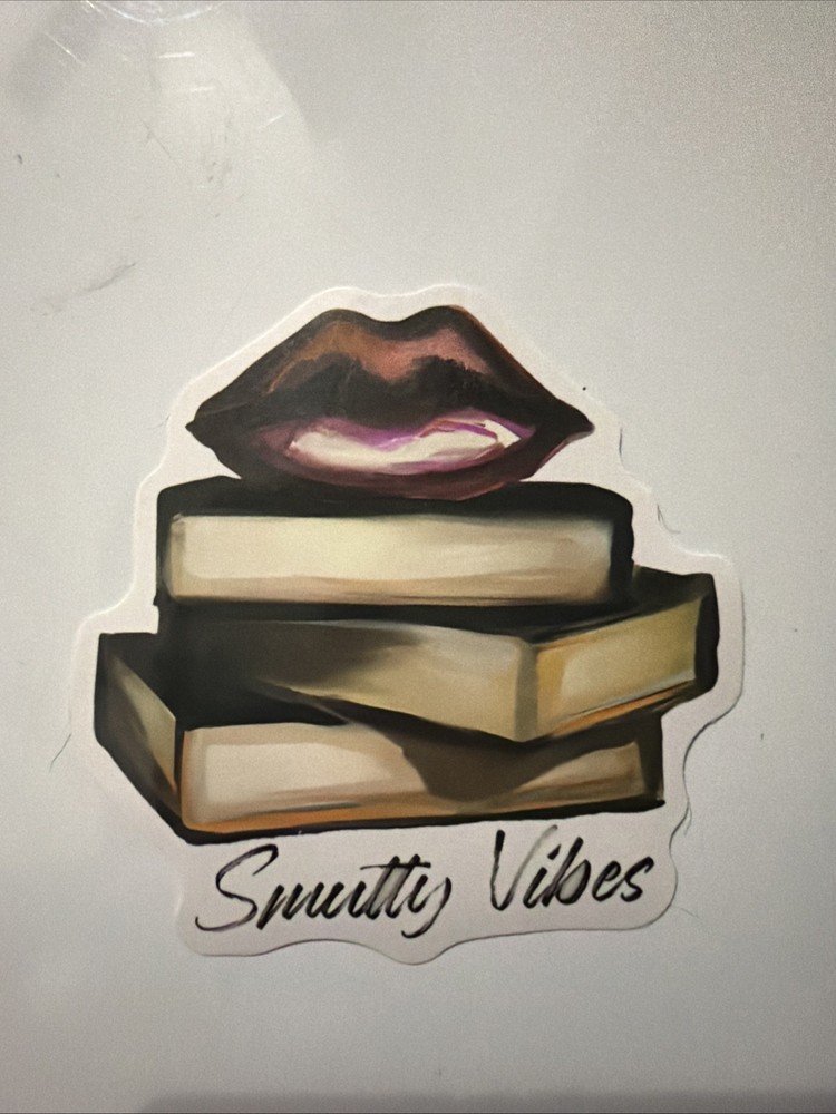Sticker Dark Color Smutty Vibes With Books And Lips Booktok 2.5” X 2.5”