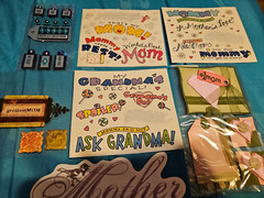 Scrapbook (Used) Dimensional Stickers Lot – Mother Dad Theme
