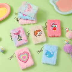 Plush Mini Notebook Soft Cover Pocket Notepad Friendly Paper For Students Secret