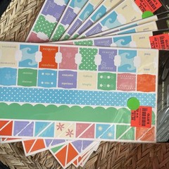 Lot of 10 2007 Making Memories Index Tab Stickers #28778 Beach 62 Pc. NOS