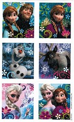 3 Sheets Disney FROZEN Scrapbook Stickers Elsa Olaf Anna Kristoff Sven