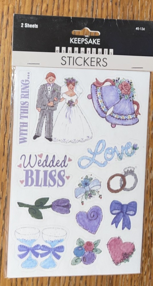 KeepSake Essentials Wedding Bliss Ring True Love Special Moments Cake Stickers