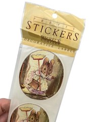 Vintage Michel Company Sticker Sheet Beatrix Potter Peter Rabbit Two Bad Mice
