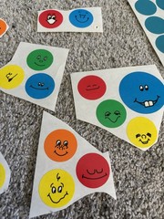 Vintage Smiley Face Stickers Cut Sticker Sheet