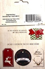 My Mind’s Eye Sleigh Bells Ring Decorative Tags (15ct) Christmas Ephemera SBR112