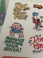 Vintage 80s 90s Stickers LOT Hallmark Suzy Zoo visits Current cartoon characters