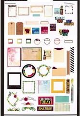 Vicki Boutin COLOR KALEIDOSCOPE (50pc) FRAMES & JOURNALING EPHEMERA DIE CUTS