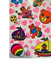 Vintage Rare Lisa Frank Sticker Sheet Ballerina Bears Sailboats Lollipops S124