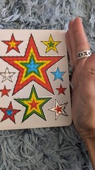 Vintage Stickers BJ Decal Specialties Super Stickers Prism Rainbow Stars 1 Sheet