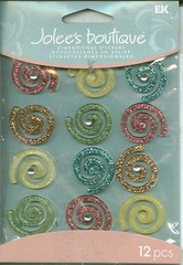 SWIRLS Swirl Flourish Red Yellow Green Blue Orange Jolee’s cabochon Stickers
