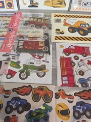 Lot Of 18 Various Transportation Scrapbooking Stickers Trains Thomas Trucks b101