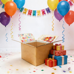8 Pcs Birthday Gift Box Stickers, Happy Birthday Stickers for Adults