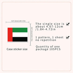 102 Pcs Flag Stickers Premium Country Flags and Mini Flag Stickers Set