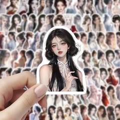 100PCs Beautiful Sexy Asian Women Stickers Waterproof For Journal,Water bottles