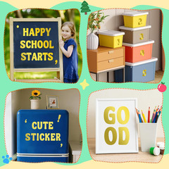 Letter Stickers Large Bulletin Board Letters for Classroom, 12 Sheets 150 Pcs Al