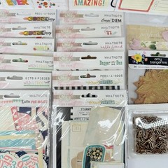 Glitz Scrapbook Stickers Embellishments Amy Tangerine Studio Calico LOT of 23 B