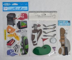 Lot 3 Sticko Jolee’s Golf Dad Scrapbook Stickers EK Success Sports Hobby