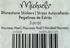 SILVER RHINESTONE GEM Accent Stickers(3pc)Michaels…Christmas…Round…Square…Cards…