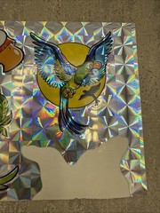 Vintage 80’s Mark 1 Chicago Tropical Birds Chrome Prism Sticker Sheet