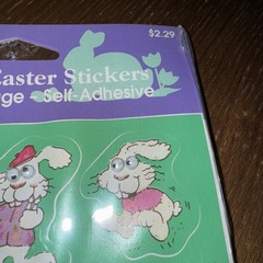 NEW SEALED VTG CARLTON American Greetings Rolly Eyes Easter Stickers Cute Funny