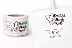 200 Beautiful Things Inside Stickers 1.5”x1” Packaging Labels Small Business