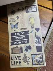 Set Of Paper Pad, Stickers And Glitter Paper Art Scrapbooking Design