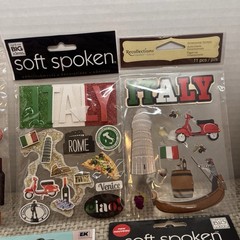 Travel Scrapbook Sticker Lot London Paris Rome Italy 3D Jolee’s Recollections