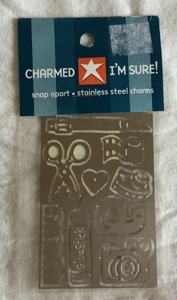 NEW Charmed I’m Sure! Snap Apart Stainless Steel Charms Acid Free Scrapbook
