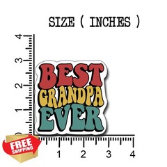 CATRACOS 3Pcs Best Grandpa Ever Sticker