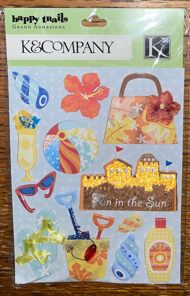 K&Company Happy Trails Fun in Sun Beach Vacation Travel Lotion Sea Shells Ball
