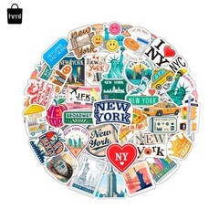 New York Themed Stickers – 100 Pcs Waterproof Vinyl for Endless Creativity