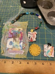 Unique Handmade Ephemera, Scrapbook,Junk Journal,tag,embellishment Mixed Media