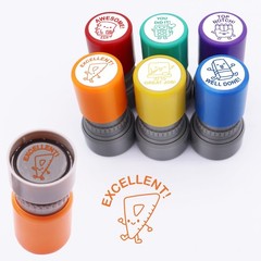 6-Piece Set of Teacher Stamps – Stationery Cute Motivational Scoring for Grad…