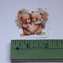 Cute Teddy Bears Animal Love Sticker Vinyl Decal Journal Wall Anniversary Tc6