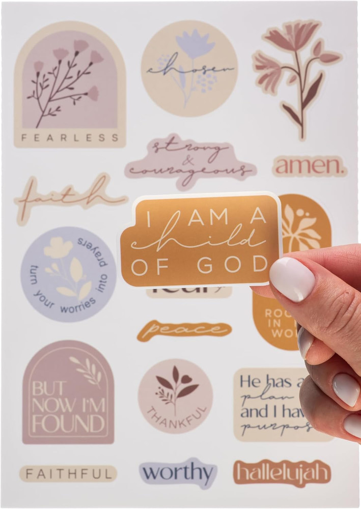 Inspirational Christian Stickers, 88Pcs Motivational Jesus Bible Stickers for Wa
