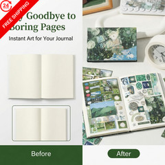 Dreamcore Aesthetic Sticker Book, 72 Sheets Mixed 4 X 3 Inches, Shallow Dream