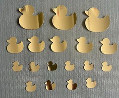 160+ Rubber Ducky Die Cuts 3 Sizes, 9 Styles