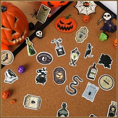 JUNEBRUSHS 324 Pcs Potion Labels, Vintage Gothic Aesthetic Dark Black