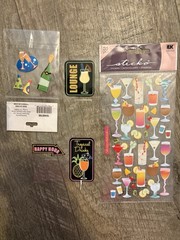 Mambi Stickers Cheers Girls Night Out Party Wine Cocktails Sticko My Big Ideas