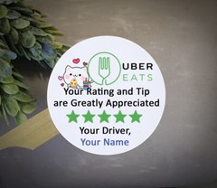 Personalized custom Doordash stickers delivery driver bag sticker for food shop