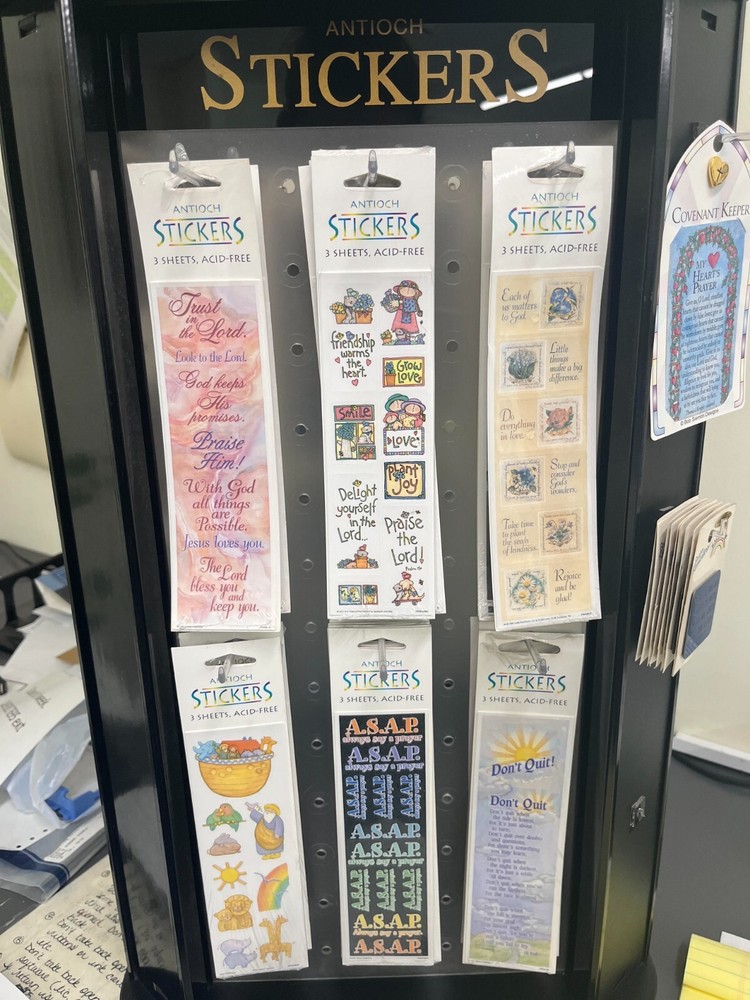 CUTE VINTAGE ANTIOCH STICKERS – 3 SHEETS ACID-FREE