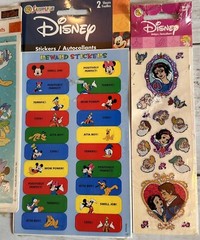 4 Disney Snow White Goofy Mickey Donald Duck Sticker Sheets Sandylion Hallmark