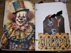 Creepy Circus Junk Journals Scrapbook USA Seller