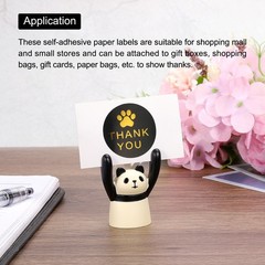 1 Roll Paw Print Thank You Labels 1.5″ Adhesive Gold Dog Paw Tags 500 Count/Roll