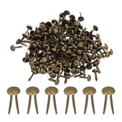 200 PCS Paper Brass Fasteners Split Pins Pastel Mini, Bronze, 5 x 9 mm