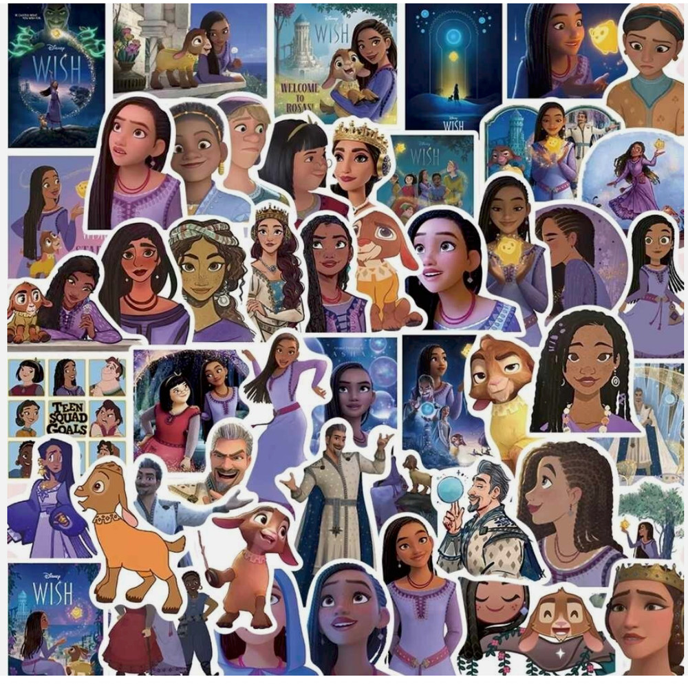 LOTS OF DISNEY characters themes decals random 10 PIECES per lot movies classics