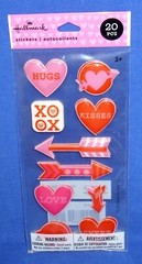 Hallmark Valentine’s Day Puffy Stickers Hearts Arrows Hugs Love Free Ship @ $15
