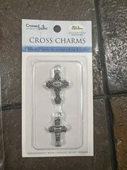 Huge Lot Scrapbook Religious Cross Charms Vellum Stickers Gemstones