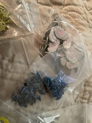 Brads MINI FLOWERS multi colors SCRAPBOOKING DECORATIVE BRADS embelishments.